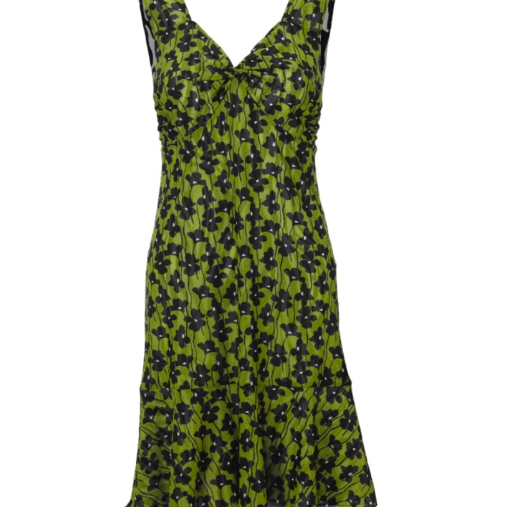 CAbi reversible Dress Black & White Zebra on one side. green on other side. - Picture 5 of 9